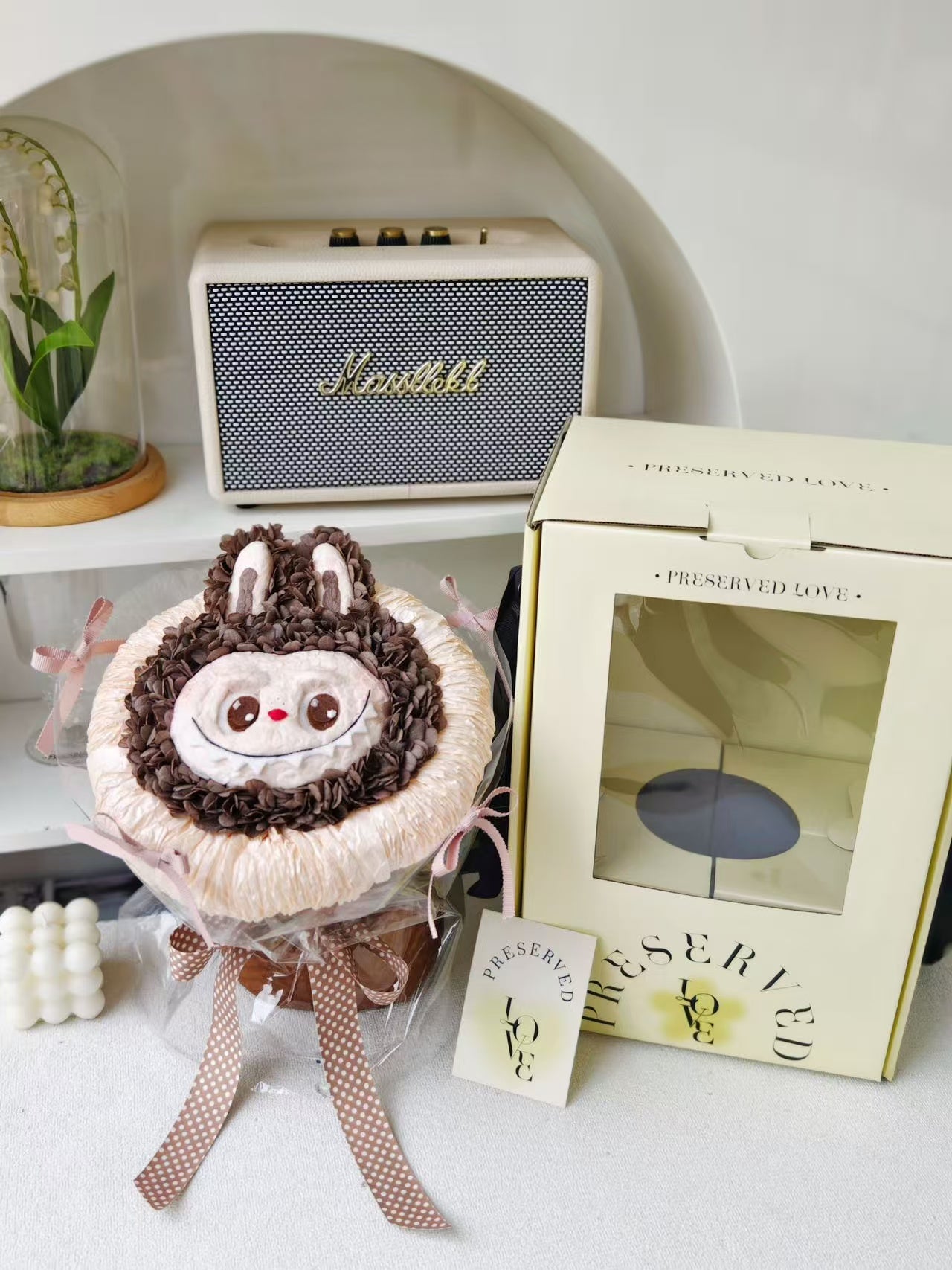 Handmade Labubu Flower Bouquet - Long Lasting Flower Gift for Her