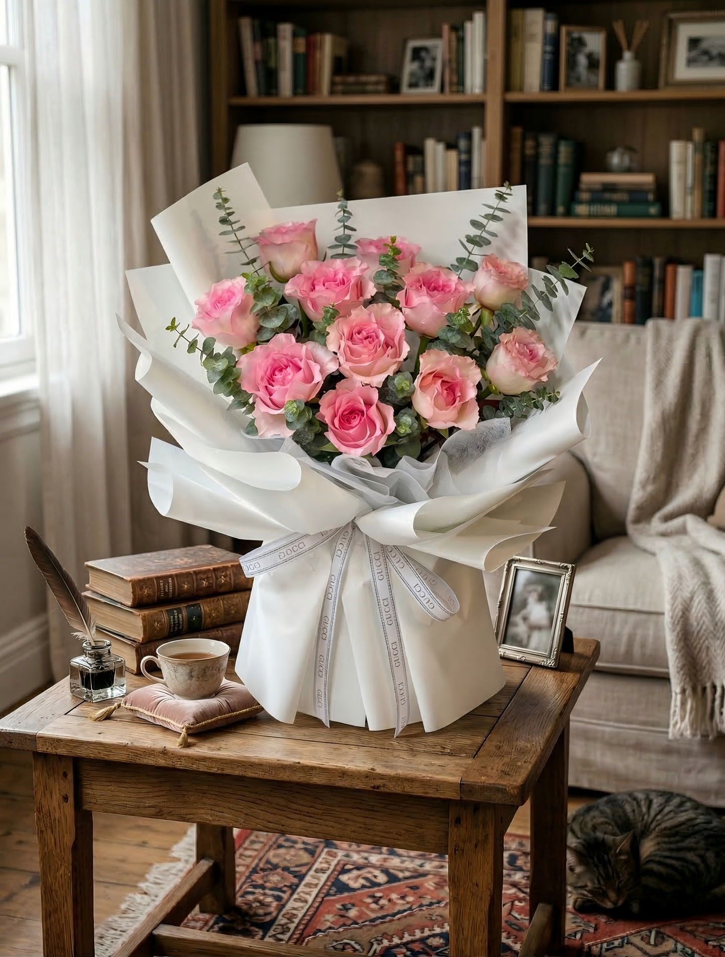 Romantic Fresh Pink Rose Arrangement - Perfect Gift for Anniversary & Birthday