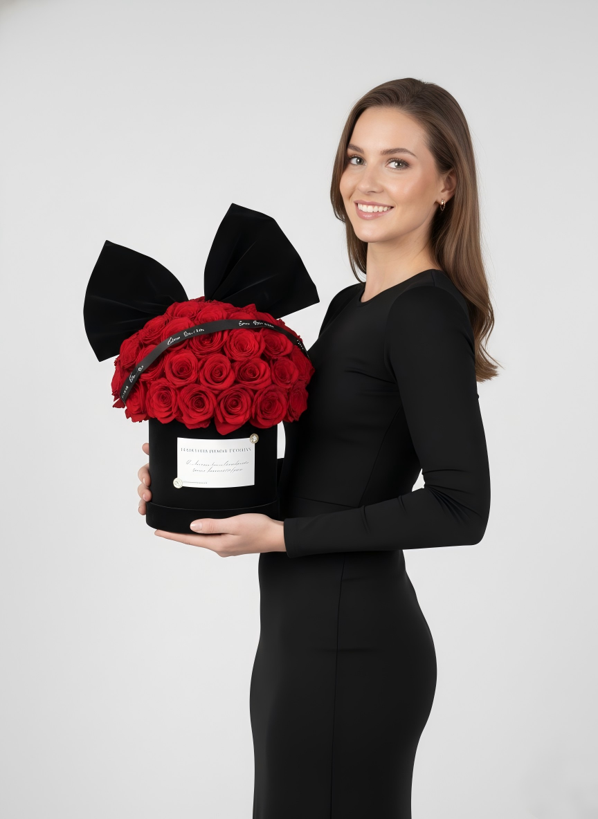 Everlasting Red Roses Flower Box Preserved Bouquet for Anniversary & Valentine’s Gift