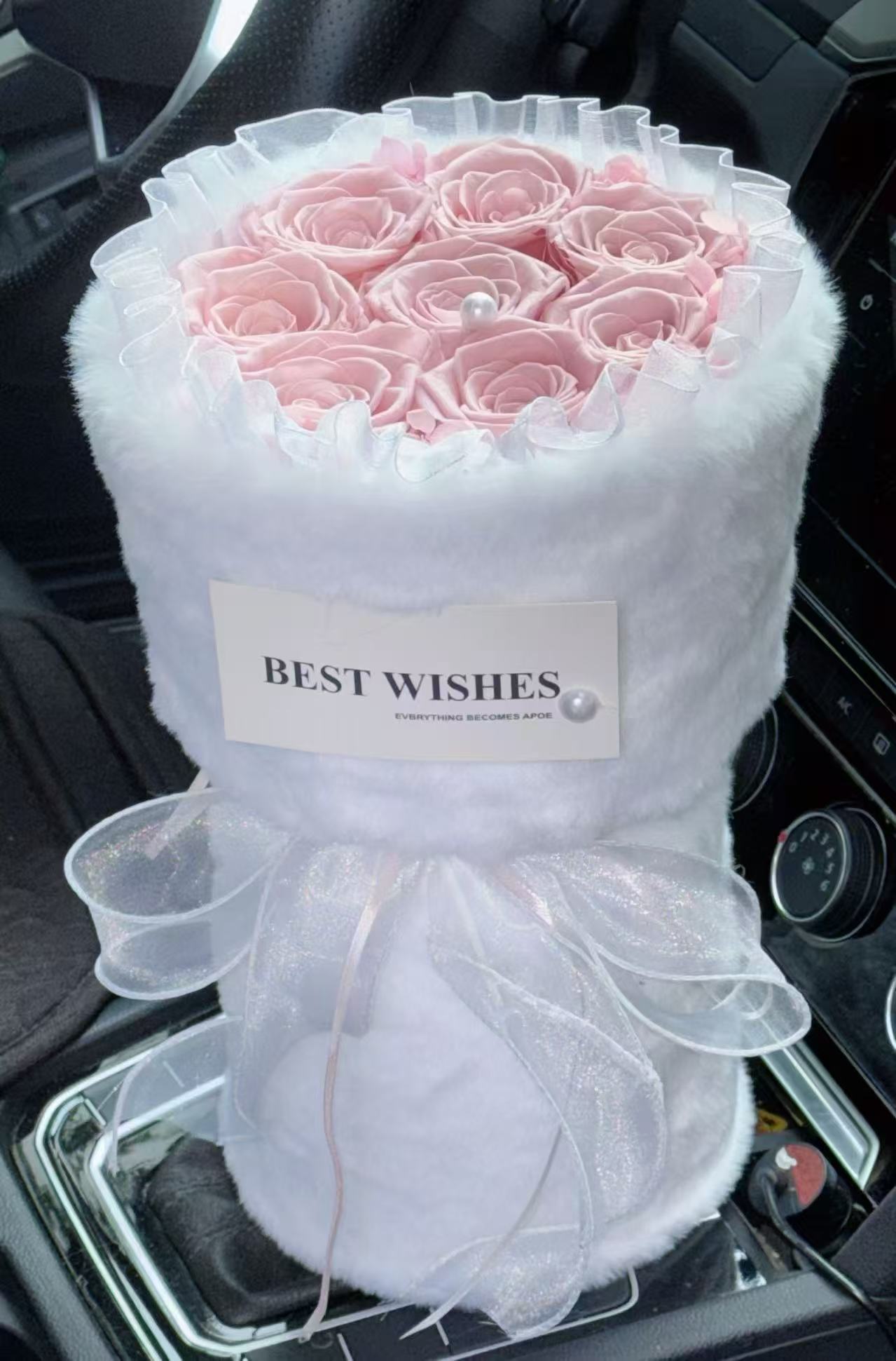 Pink Rose Bouquet - Hand-Tied Luxury Flowers for Birthday, Anniversary - Gift for Her