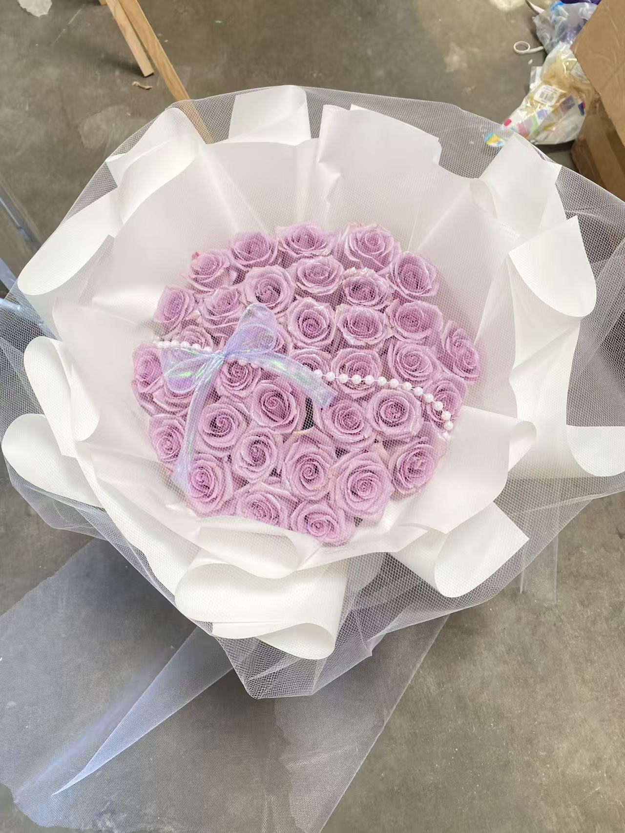 Pink Rose Bouquet - Hand-Tied Luxury Flowers for Birthday, Anniversary - Gift for Her