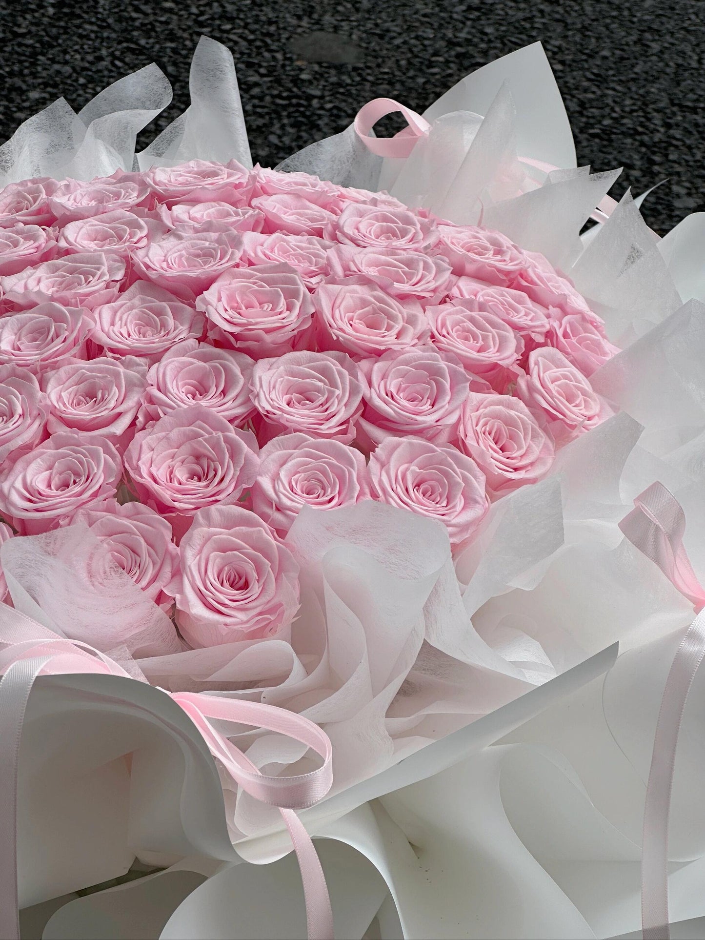 Pink Preserved Rose Bouquet – Luxury Eternal Roses