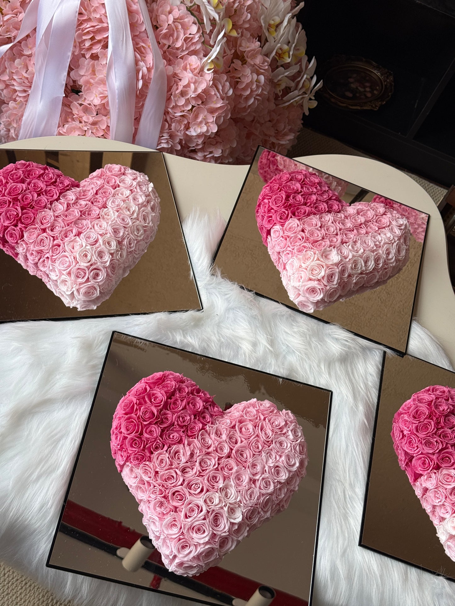 "The Eternal Heart" Luxury Preserved Pink Rose Box