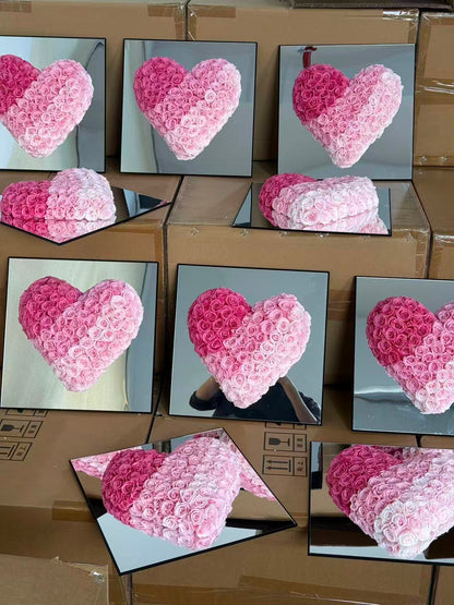 "The Eternal Heart" Luxury Preserved Pink Rose Box