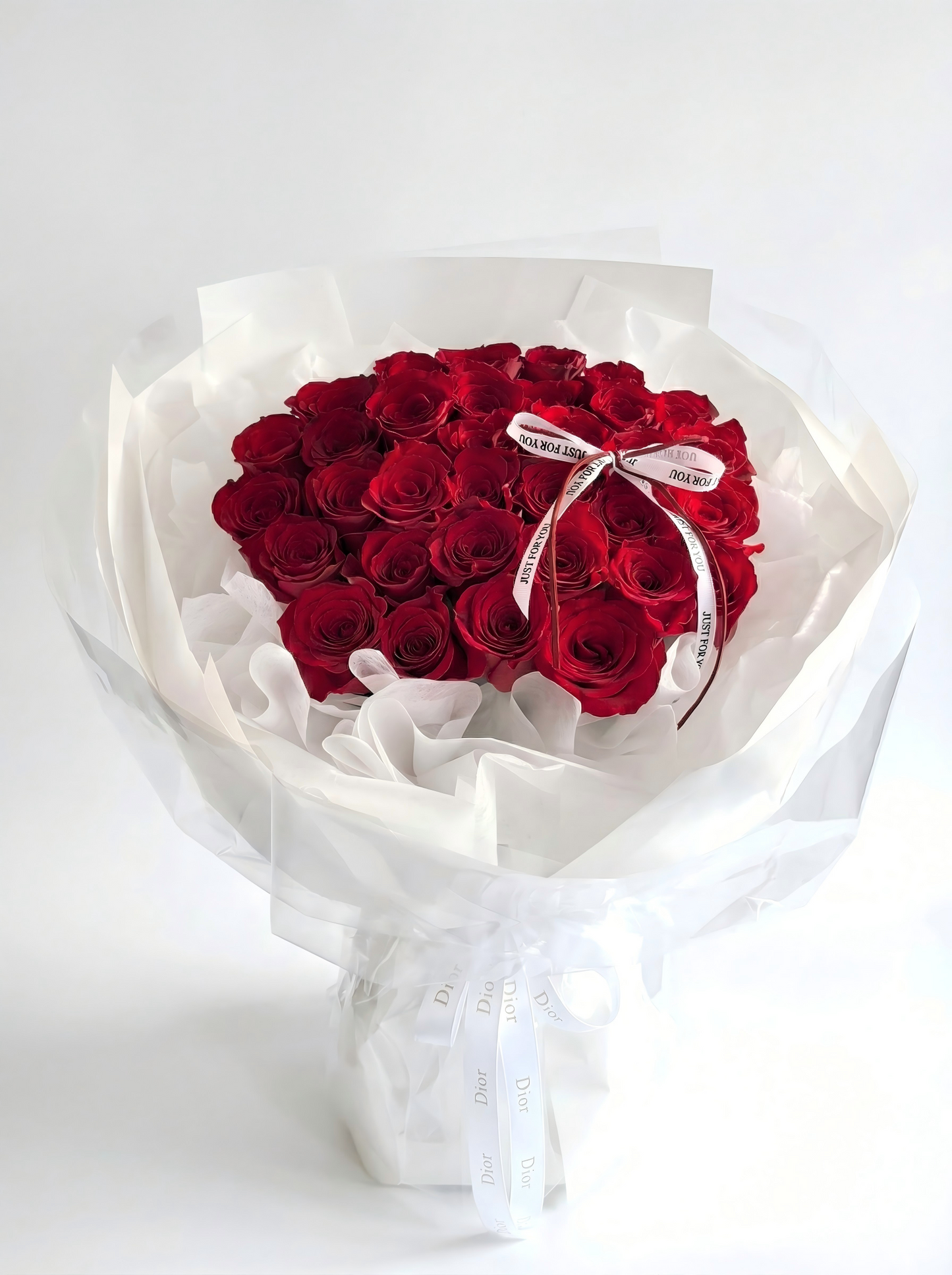 Classic Red Roses Fresh Flower Bouquet - Anniversary & Birthday Gift