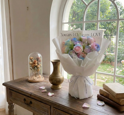 Fresh Multicolor Rose Flower Bouquet for Anniversaries, Birthdays & Love