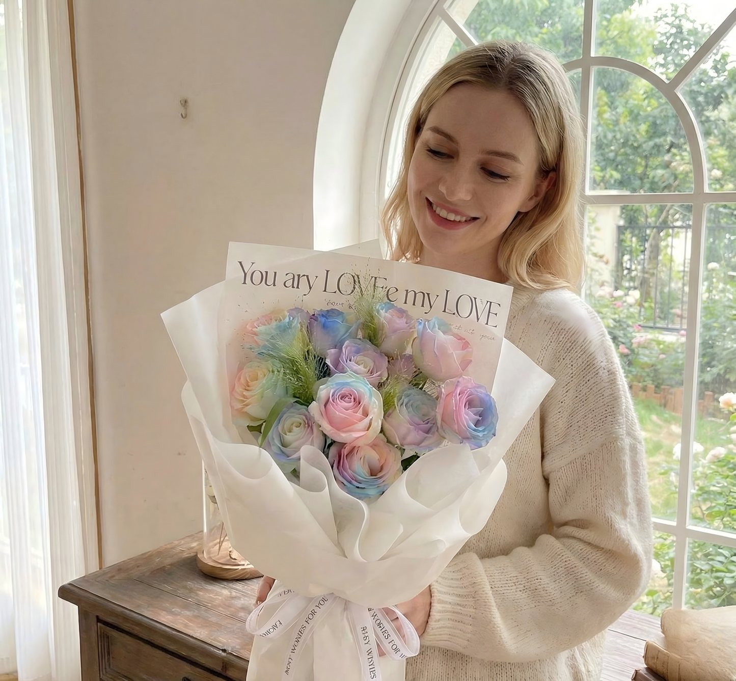 Fresh Multicolor Rose Flower Bouquet for Anniversaries, Birthdays & Love