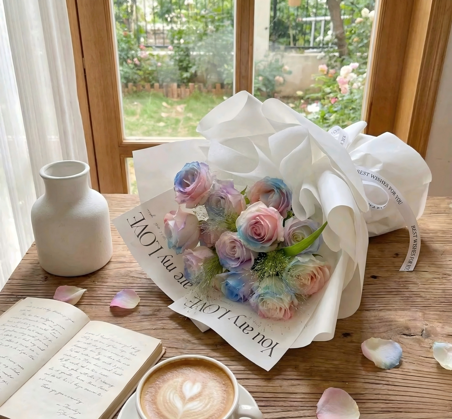 Fresh Multicolor Rose Flower Bouquet for Anniversaries, Birthdays & Love