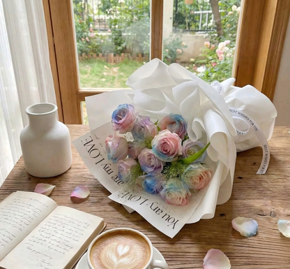 Fresh Multicolor Rose Flower Bouquet for Anniversaries, Birthdays & Love