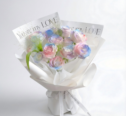 Fresh Multicolor Rose Flower Bouquet for Anniversaries, Birthdays & Love