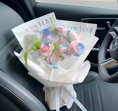 Fresh Multicolor Rose Flower Bouquet for Anniversaries, Birthdays & Love