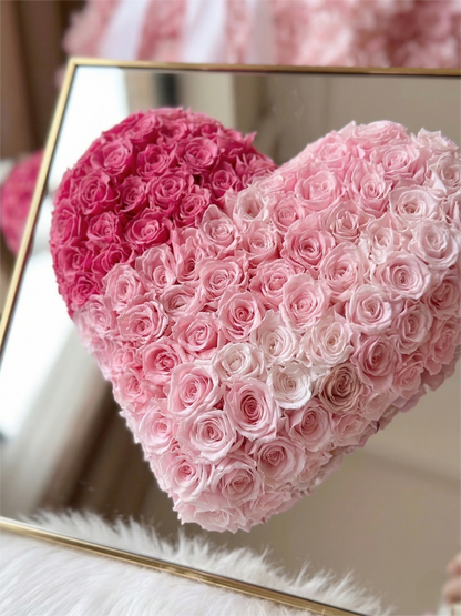 "The Eternal Heart" Luxury Preserved Pink Rose Box