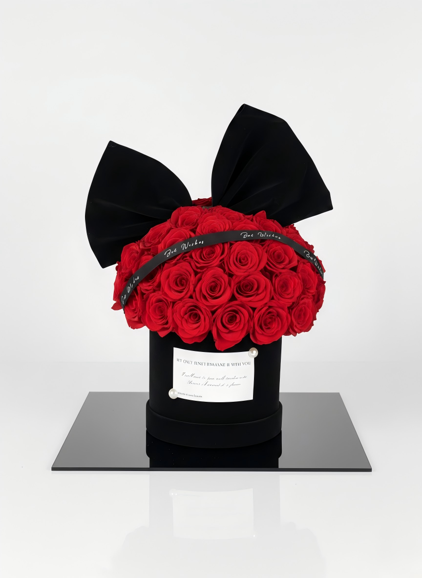 Hand-Arranged Crimson Roses