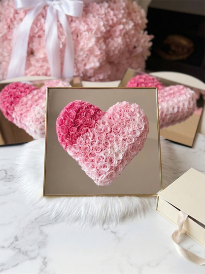 "The Eternal Heart" Luxury Preserved Pink Rose Box