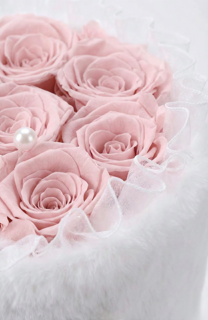 Eternal Blush Pink Preserved Rose Bouquet for Anniversaries & Birthdays