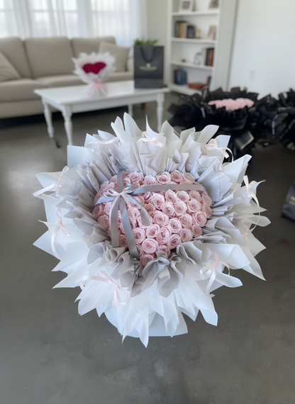 Pink Preserved Rose Bouquet – Luxury Eternal Roses Gift