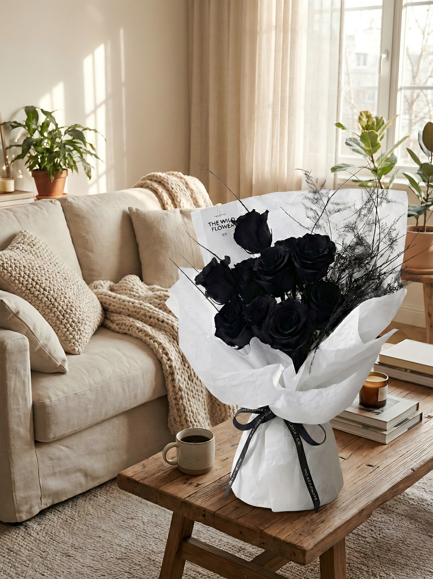Everlasting Midnight: Luxury Real Preserved Black Roses - Long-Lasting Gift