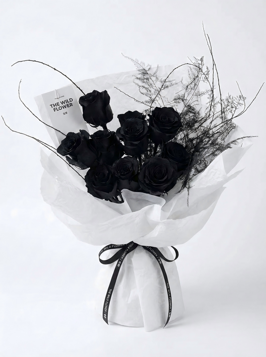 Everlasting Midnight: Luxury Real Preserved Black Roses - Long-Lasting Gift
