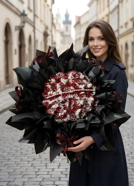 Everlasting Red Rose Bouquet- Premium Preserved Flowers for Home Decor