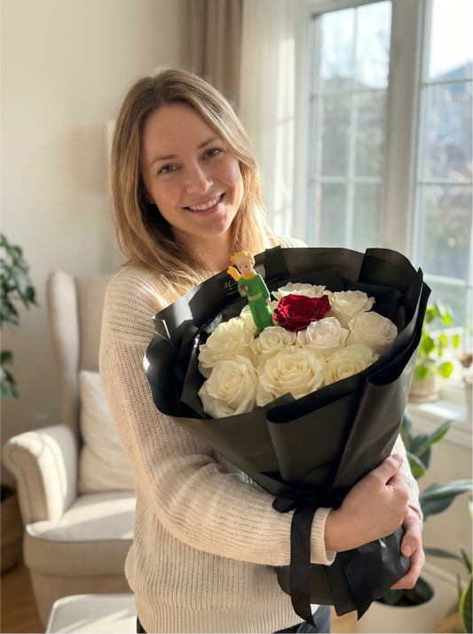 "My Unique Rose" The Little Prince Preserved Flower Bouquet